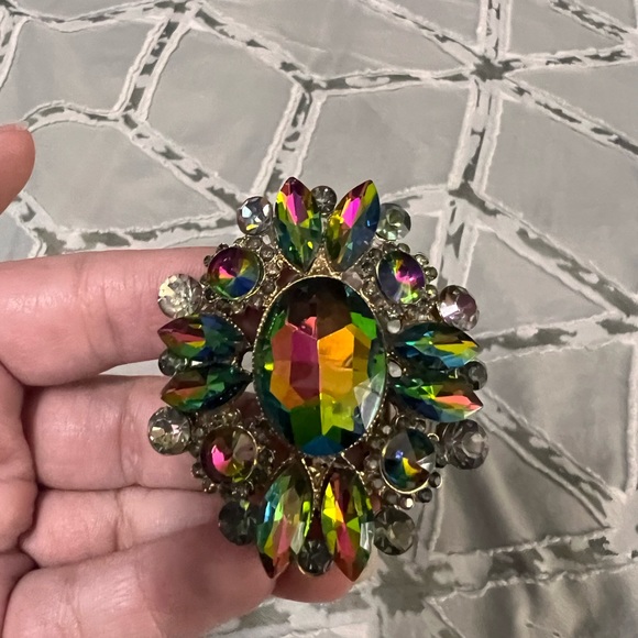 Adjustable statement crystal ring - Picture 2 of 5